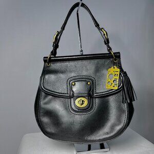 Coach Willis Saddle Bag, Limited 70th Anniversary Edition, Black Leather 19132